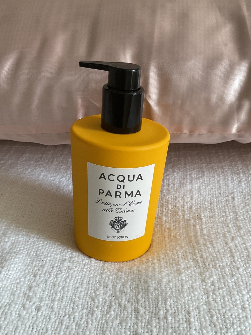 Acqua Di Parma yellow & black Pump Body Lotion Bottle